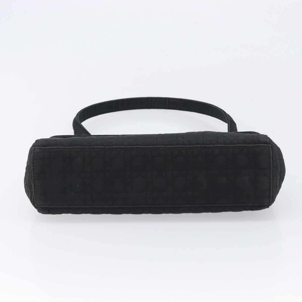 Christian Dior Canage Shoulder Bag Canvas Black Gold Auth BA17023
