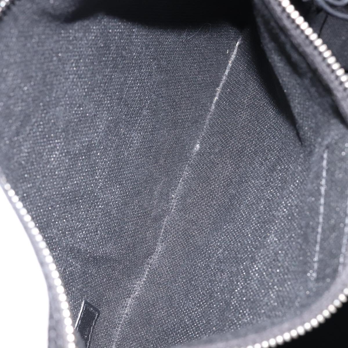 Saint Laurent Rive Gauche Tote Bag Canvas White Silver 632539 Auth BA17027