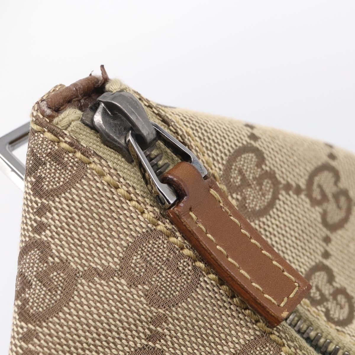 GUCCI GG Canvas Web Sherry Line Hand Bag Beige 2123 014 5000 Auth BA17034A