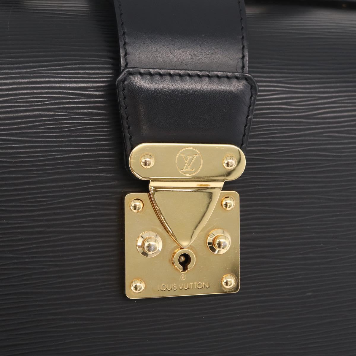 LOUIS VUITTON Epi Serviette Fermoir Business Bag Black M54352 LV Auth BA17037A