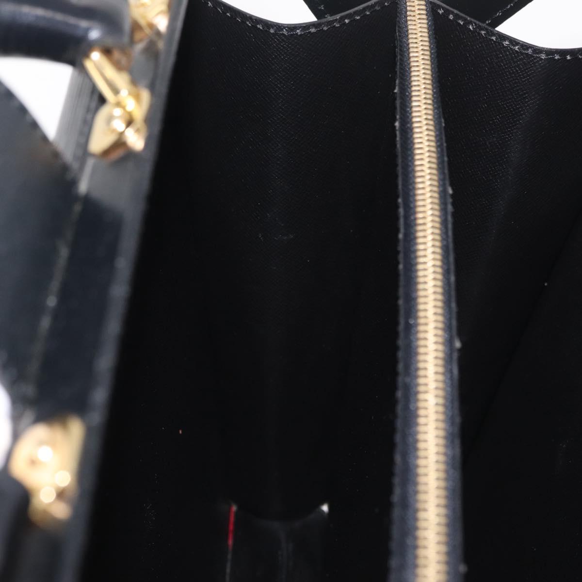LOUIS VUITTON Epi Serviette Fermoir Business Bag Black M54352 LV Auth BA17037A