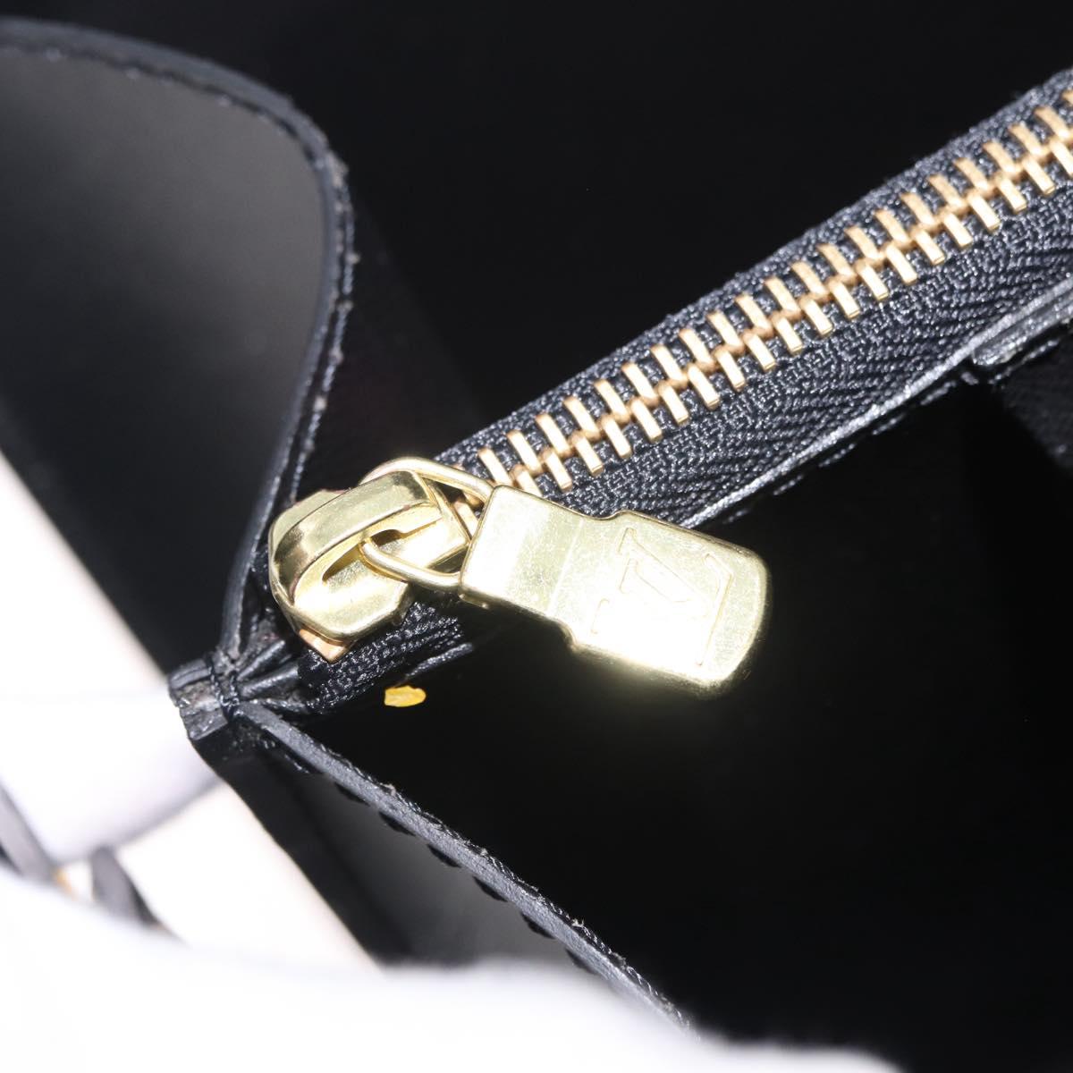 LOUIS VUITTON Epi Serviette Fermoir Business Bag Black M54352 LV Auth BA17037A