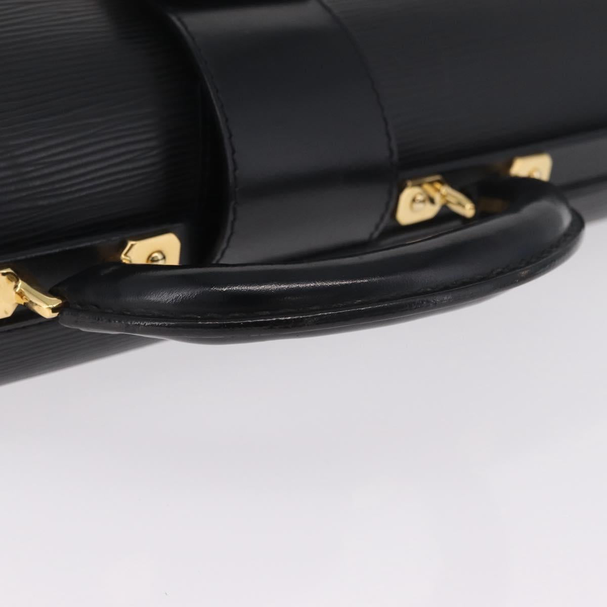 LOUIS VUITTON Epi Serviette Fermoir Business Bag Black M54352 LV Auth BA17037A