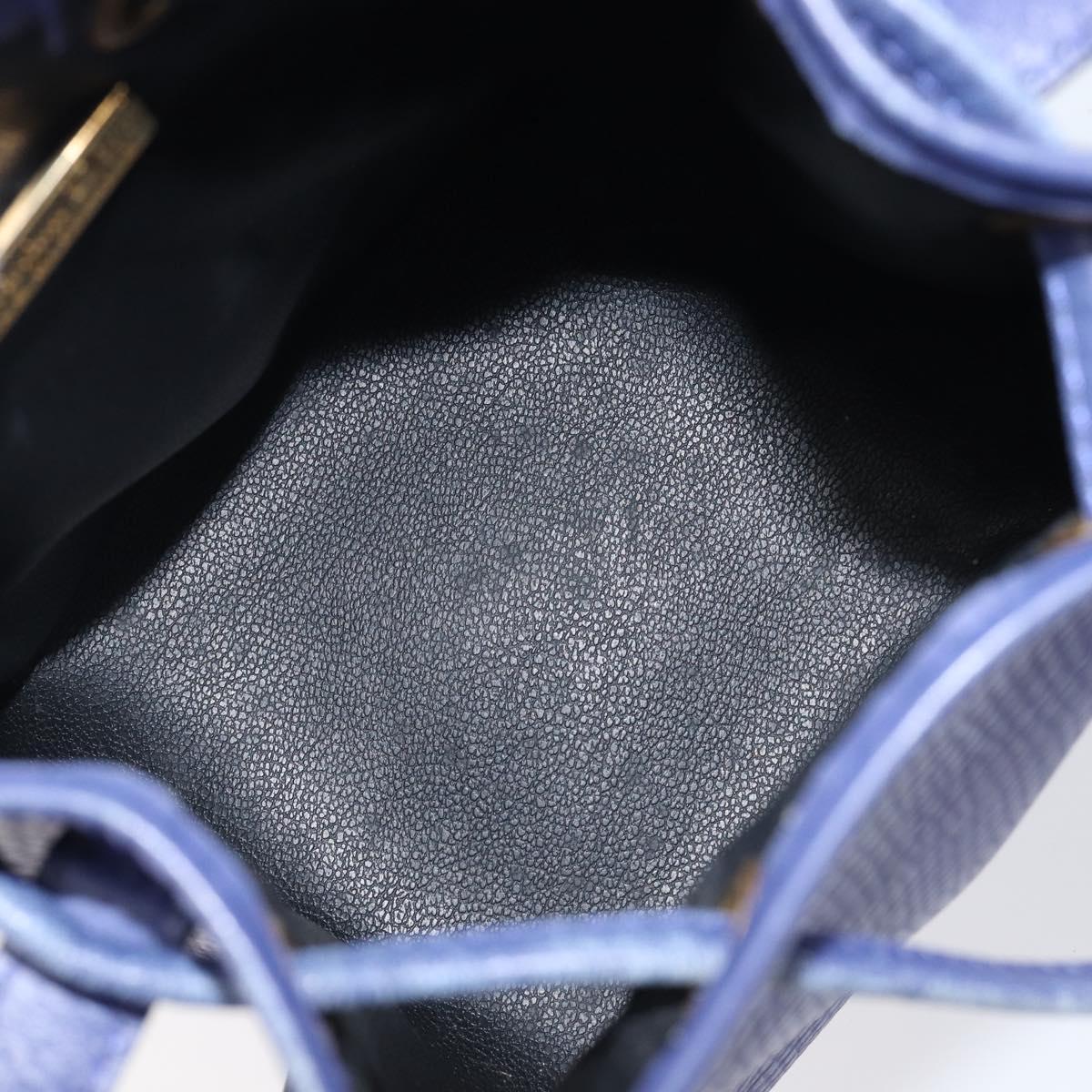 Christian Dior Shoulder Bag Leather Purple Gold Auth BA17038