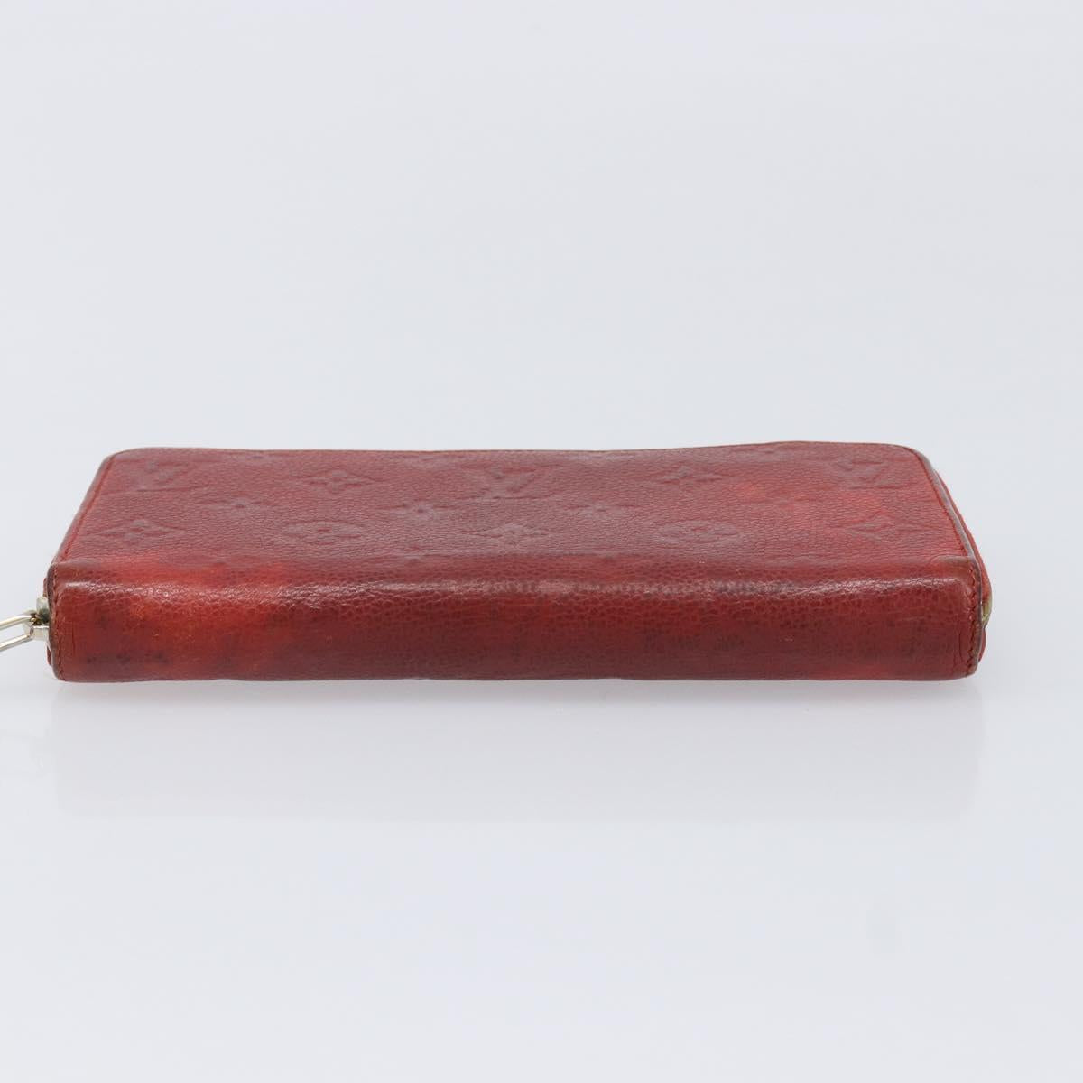 LOUIS VUITTON Long Wallet 2 Set White Red LV Auth BA17044