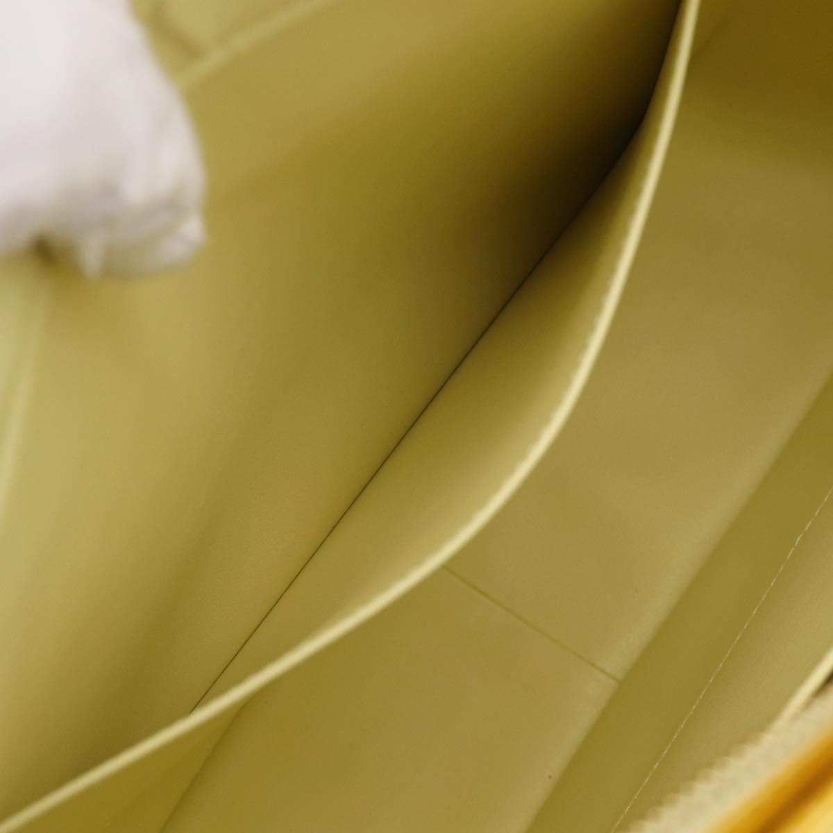 LOUIS VUITTON Monogram Vernis Columbus Tote Bag Lime Yellow M91047 Auth BA17047A