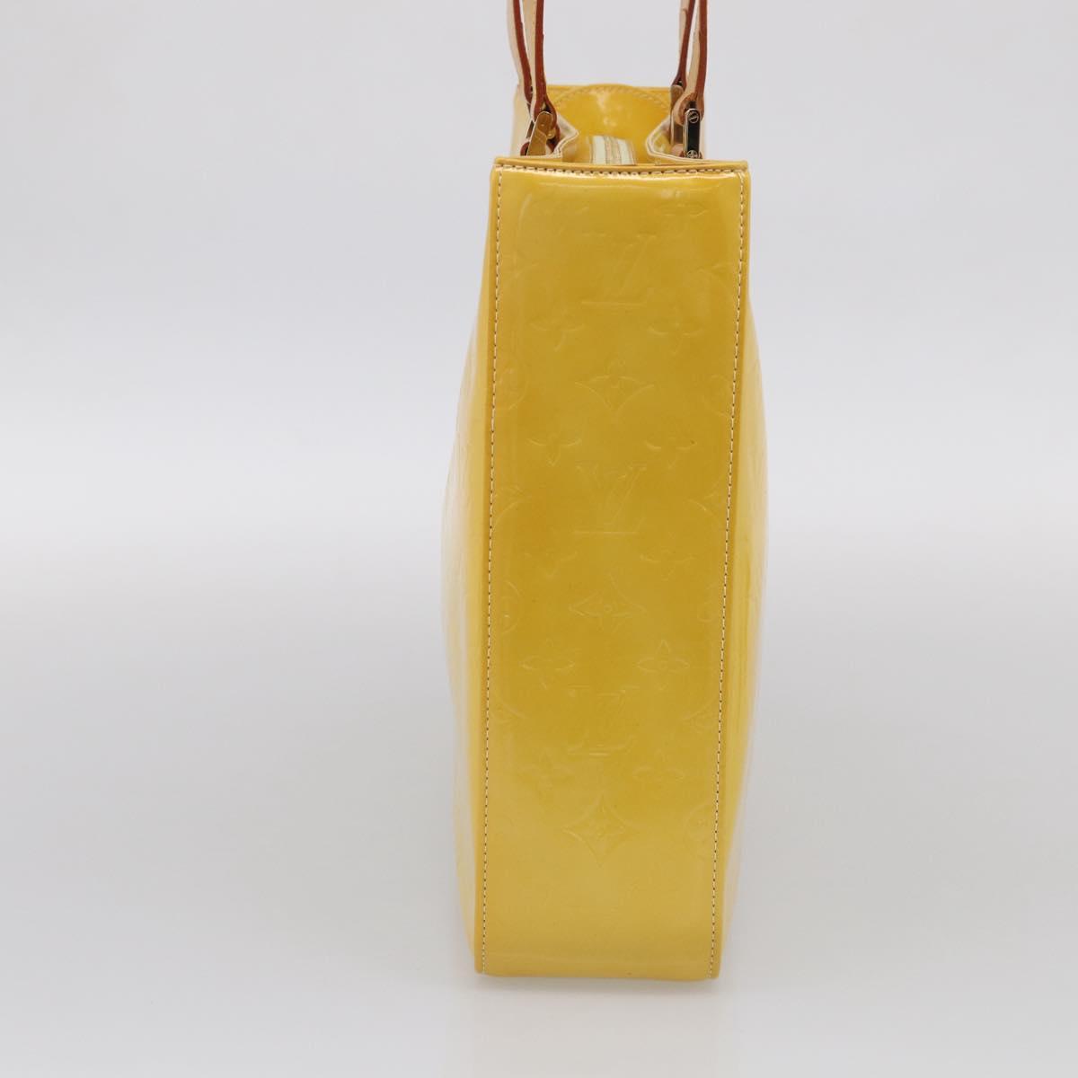 LOUIS VUITTON Monogram Vernis Columbus Tote Bag Lime Yellow M91047 Auth BA17047A