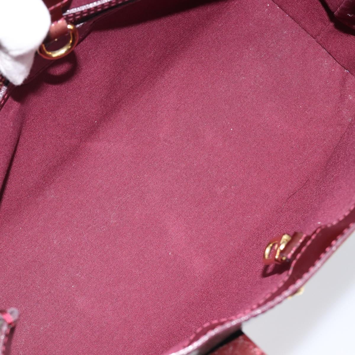 LOUIS VUITTON Monogram Vernis Wilshire PM Bag Rouge Favist M91644 Auth BA17049