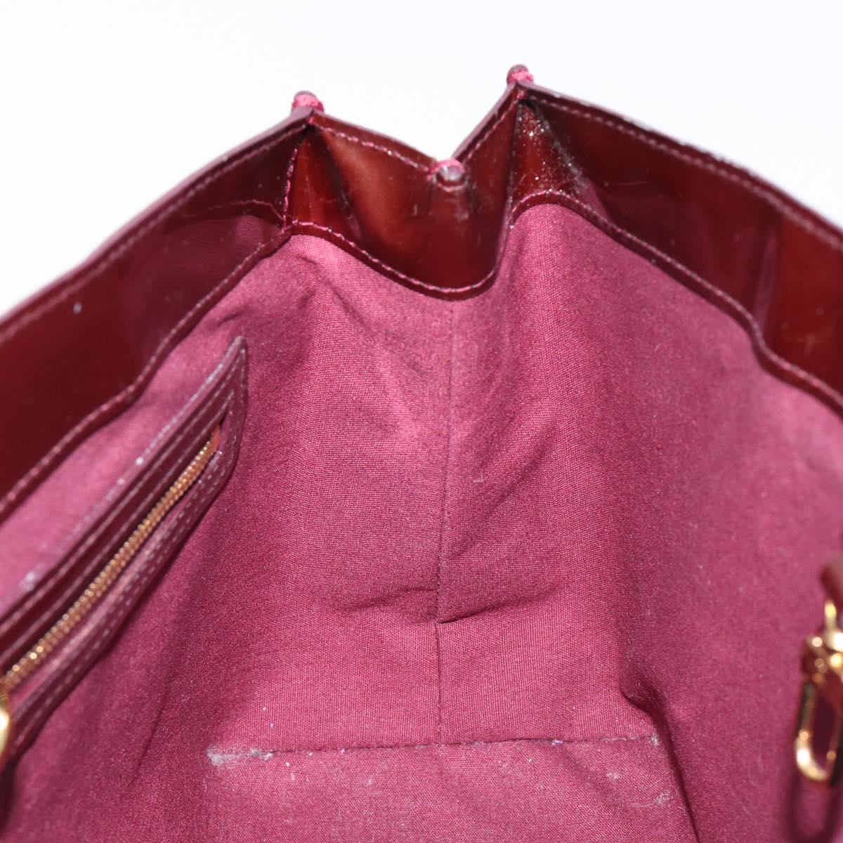 LOUIS VUITTON Monogram Vernis Wilshire PM Bag Rouge Favist M91644 Auth BA17049