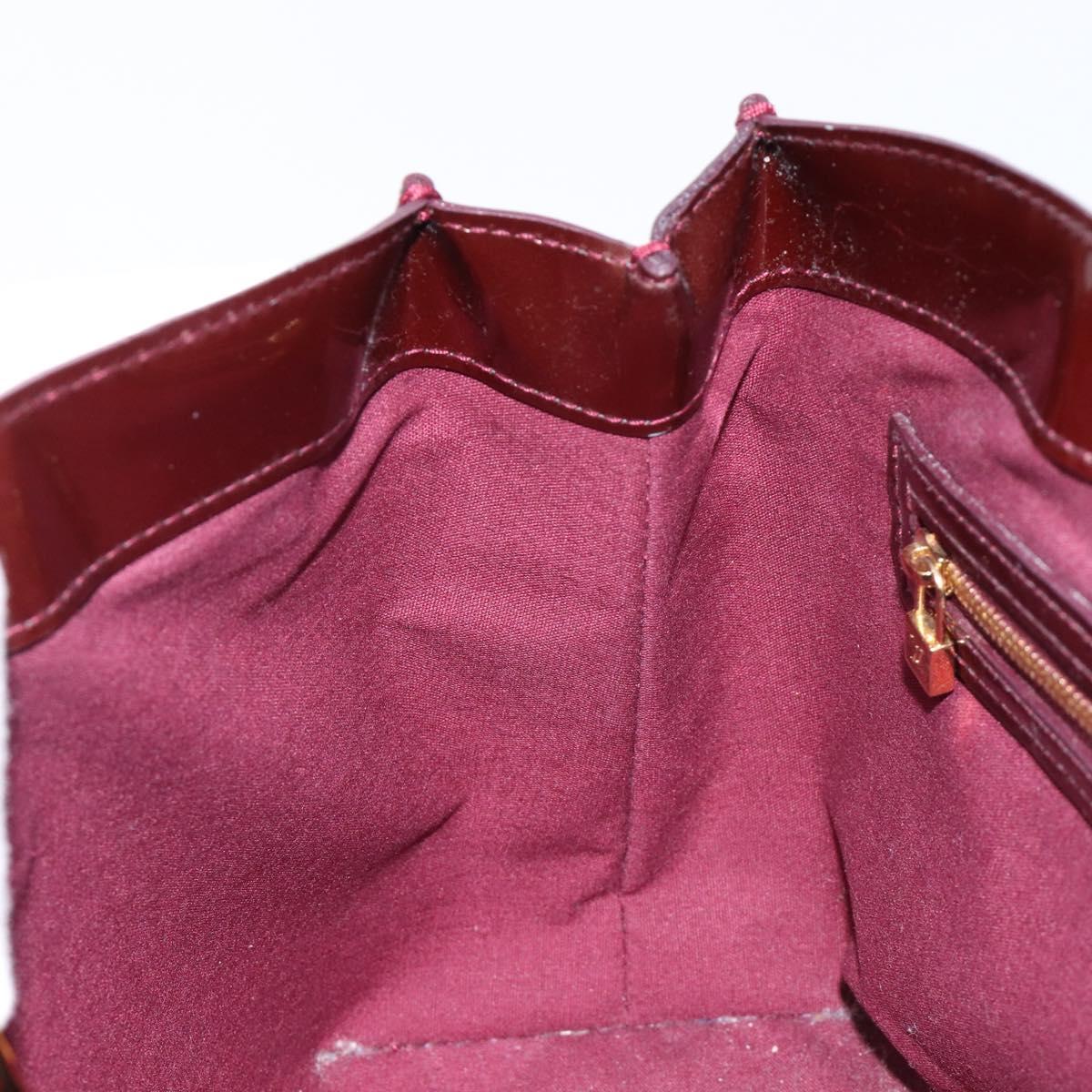 LOUIS VUITTON Monogram Vernis Wilshire PM Bag Rouge Favist M91644 Auth BA17049