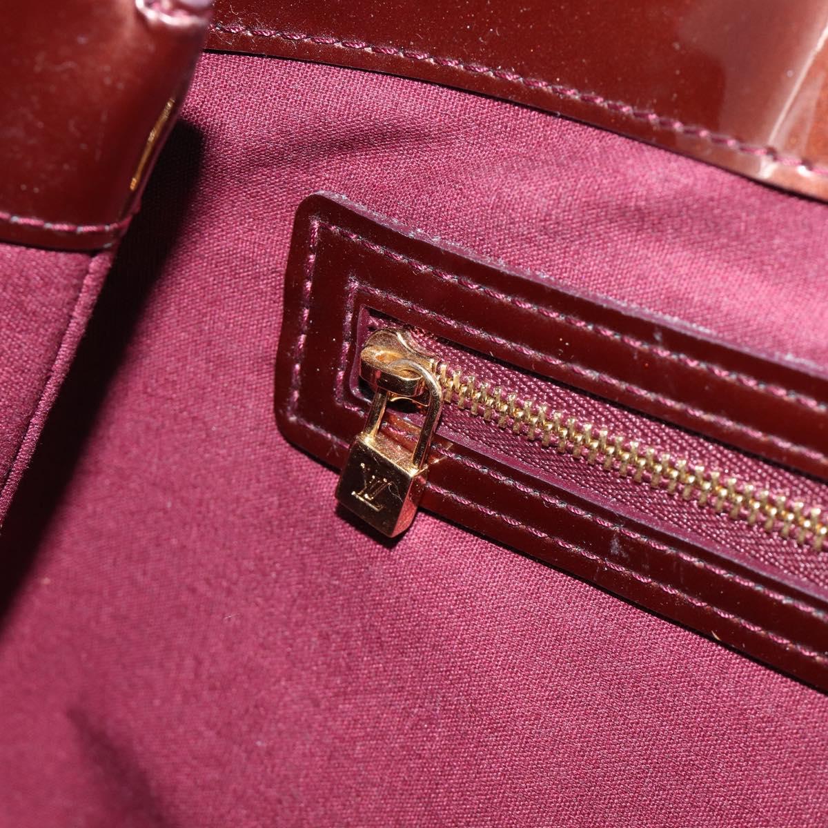 LOUIS VUITTON Monogram Vernis Wilshire PM Bag Rouge Favist M91644 Auth BA17049
