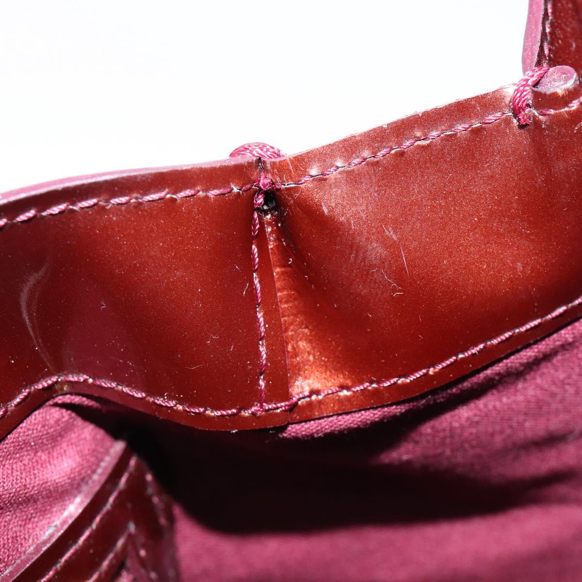 LOUIS VUITTON Monogram Vernis Wilshire PM Bag Rouge Favist M91644 Auth BA17049