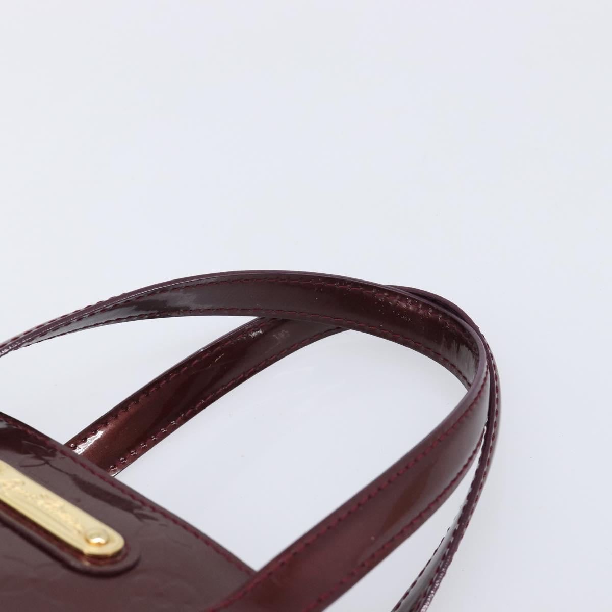 LOUIS VUITTON Monogram Vernis Wilshire PM Bag Rouge Favist M91644 Auth BA17049