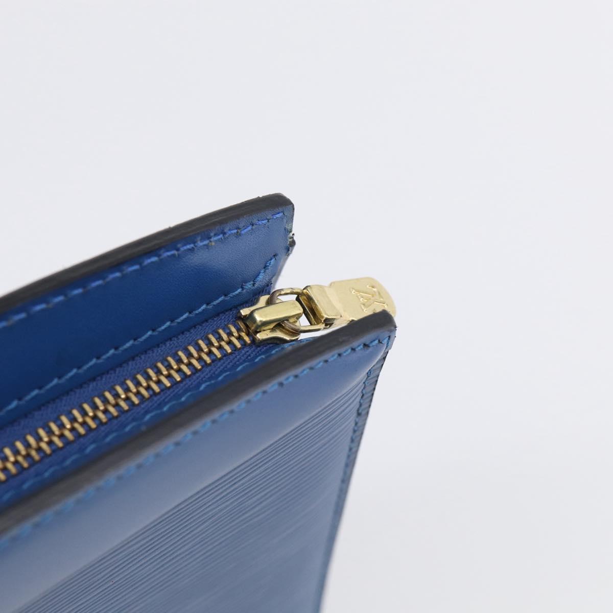 LOUIS VUITTON Epi Trousse Crete Pouch Blue M48405 LV Auth BA17051A