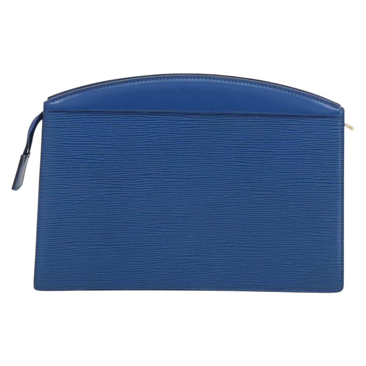 LOUIS VUITTON Epi Trousse Crete Pouch Blue M48405 LV Auth BA17051A