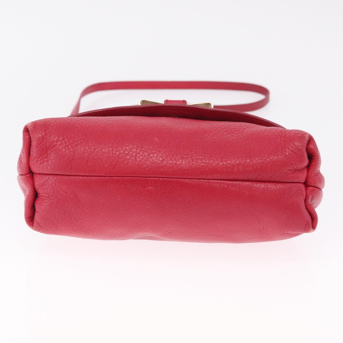 Chloe Lily Shoulder Bag Leather Pink Gold Auth BA17053