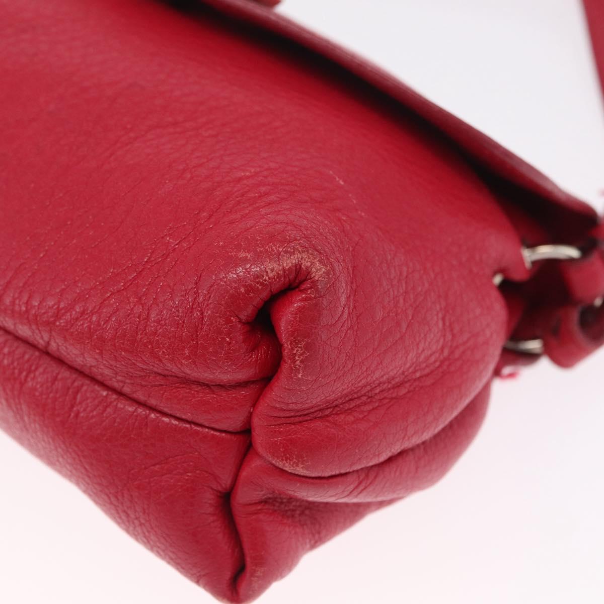 Chloe Lily Shoulder Bag Leather Pink Gold Auth BA17053