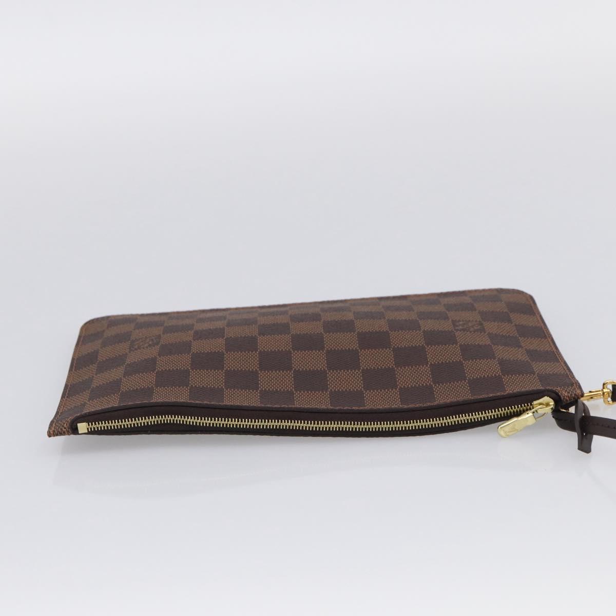 LOUIS VUITTON Damier Ebene Neverfull MM Pouch LV Auth BA17061V