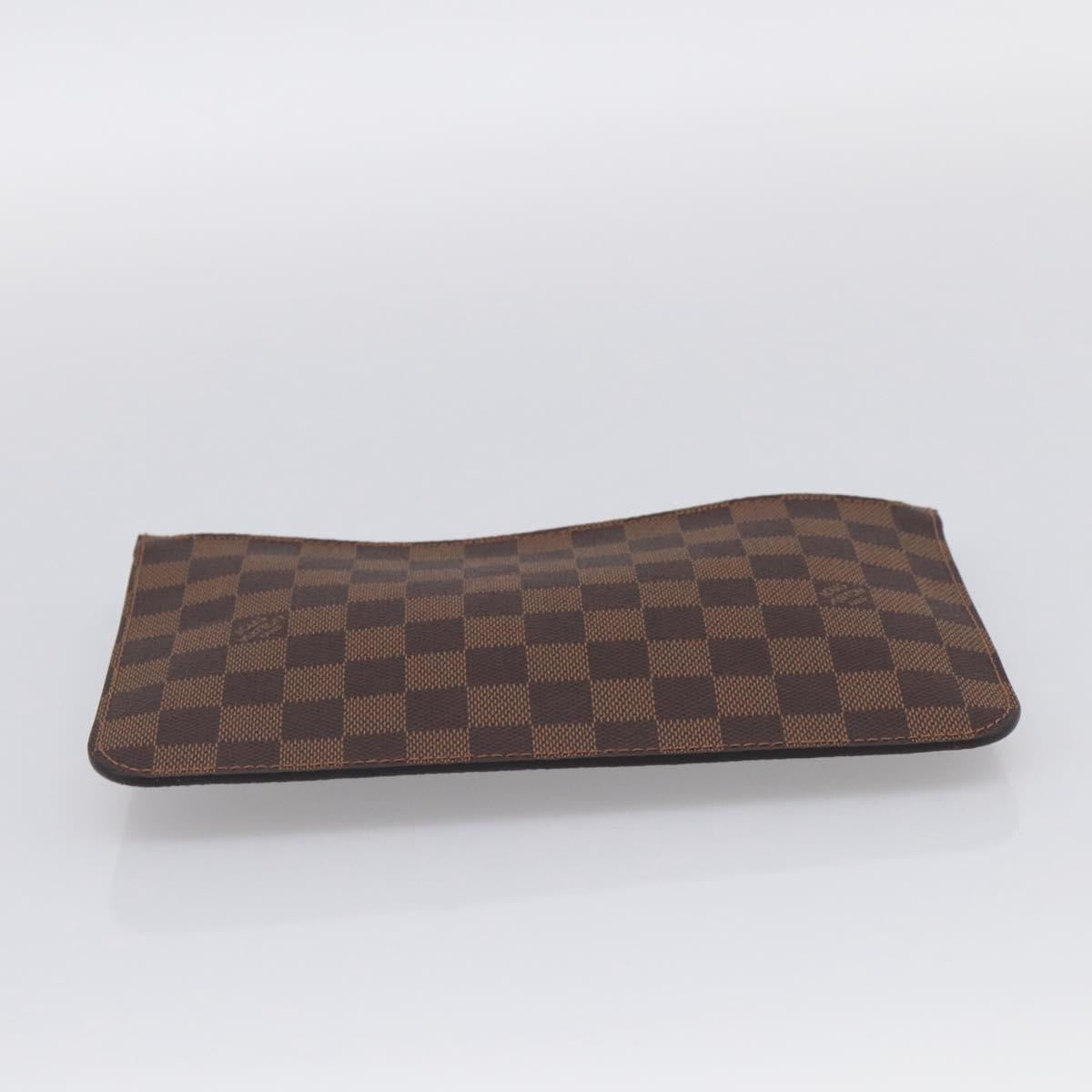 LOUIS VUITTON Damier Ebene Neverfull MM Pouch LV Auth BA17061V