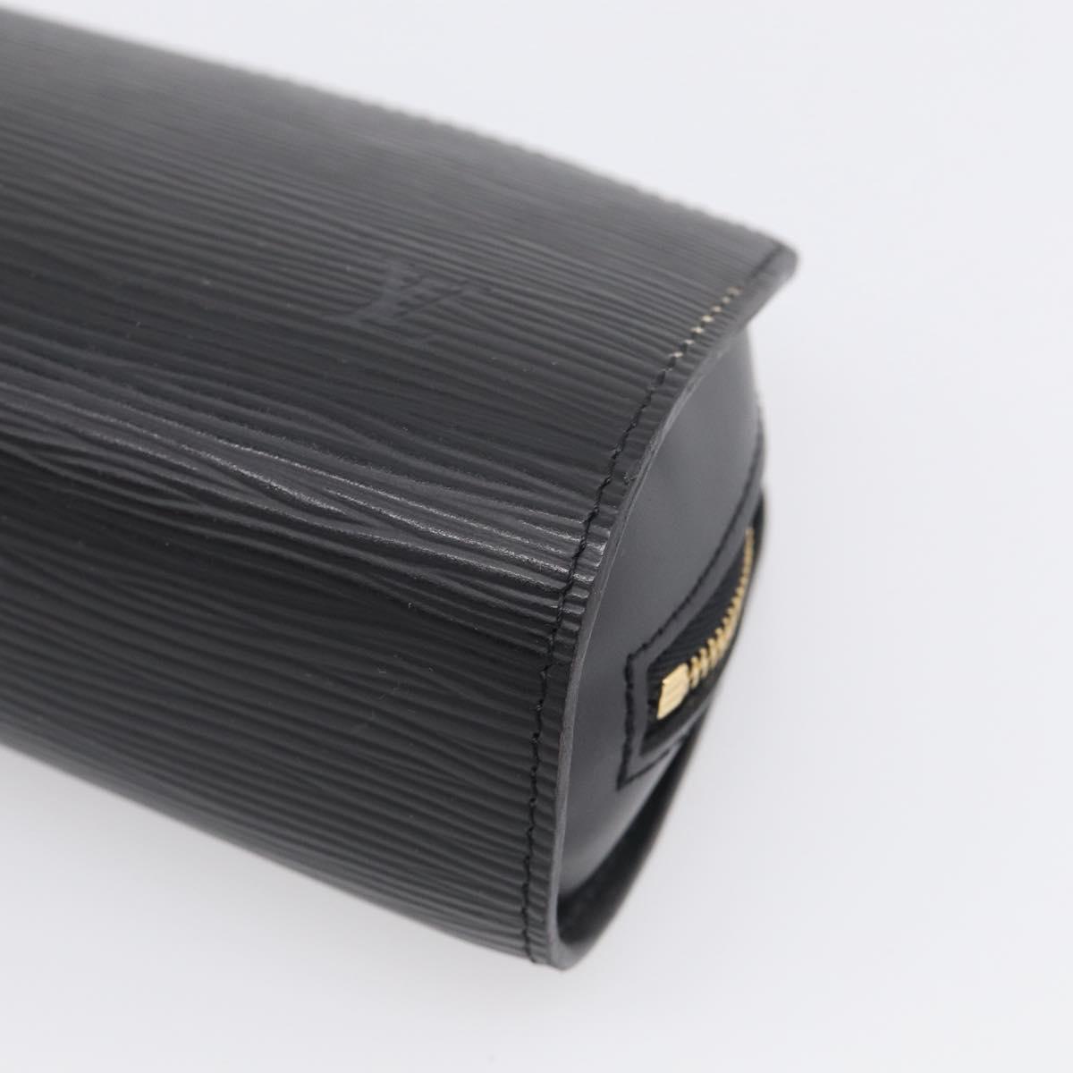 LOUIS VUITTON Epi Dauphine PM Pouch Black M48442 LV Auth BA17069
