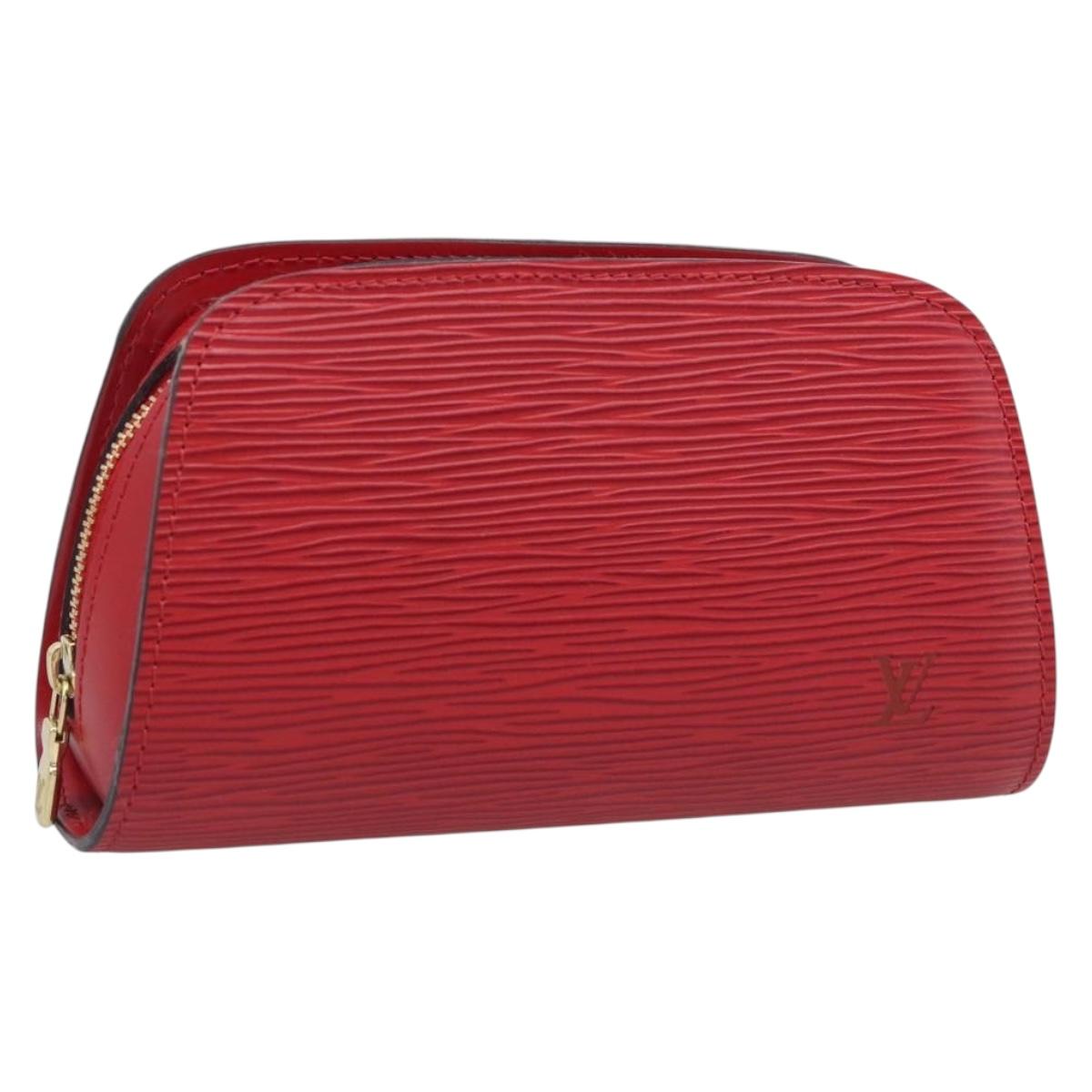 LOUIS VUITTON Epi Dauphine PM Pouch Red M48447 LV Auth BA17070
