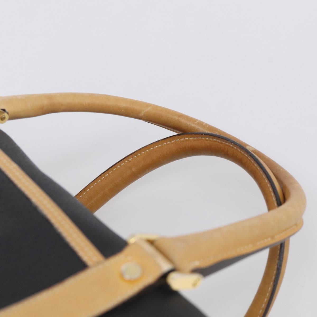 GUCCI Hand Bag Leather Black Gold 000 58 0140 Auth BA17073