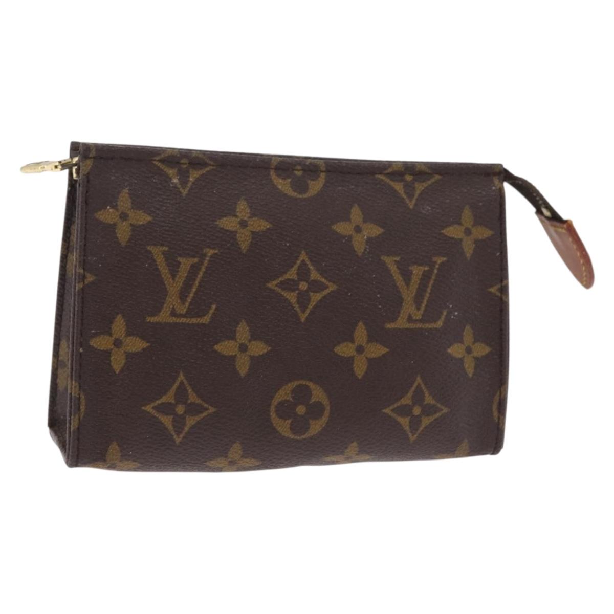 LOUIS VUITTON Monogram Poche Toilette 15 Pouch M47546 LV Auth BA17079