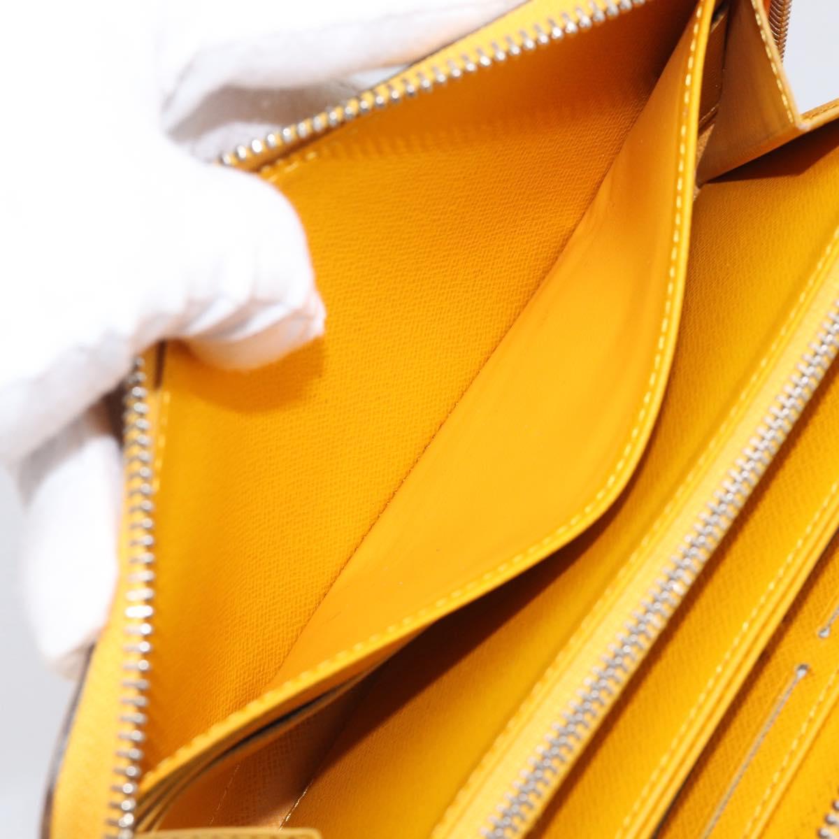 LOUIS VUITTON Epi Zippy Wallet Long Wallet Yellow M60309 LV Auth BA17082A