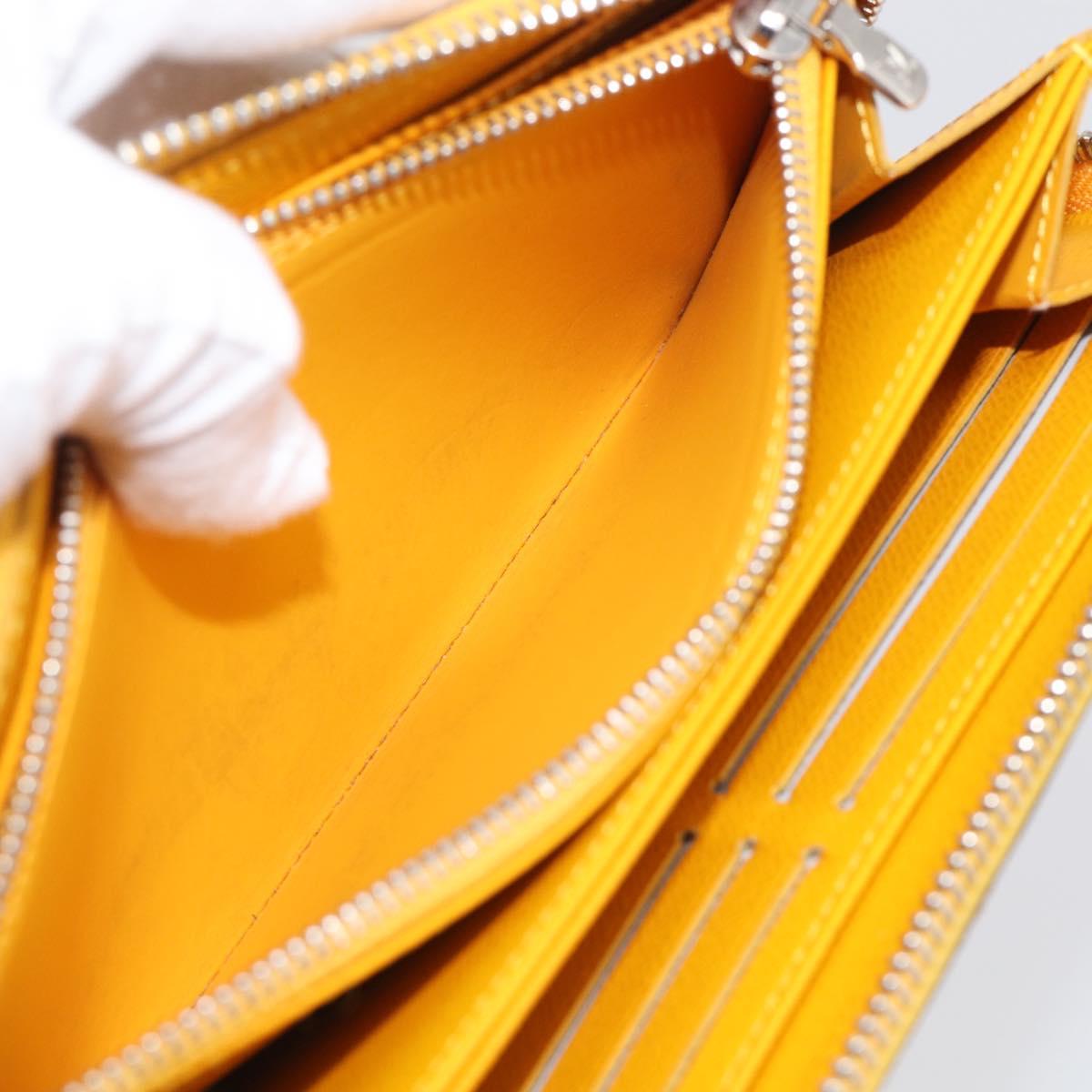 LOUIS VUITTON Epi Zippy Wallet Long Wallet Yellow M60309 LV Auth BA17082A