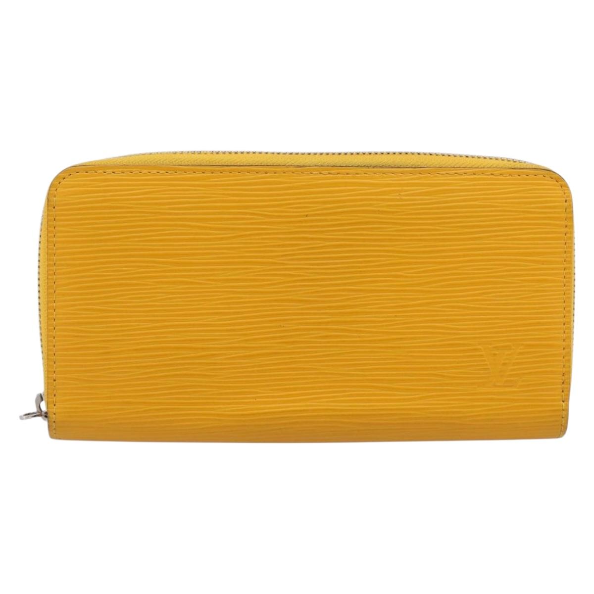 LOUIS VUITTON Epi Zippy Wallet Long Wallet Yellow M60309 LV Auth BA17082A
