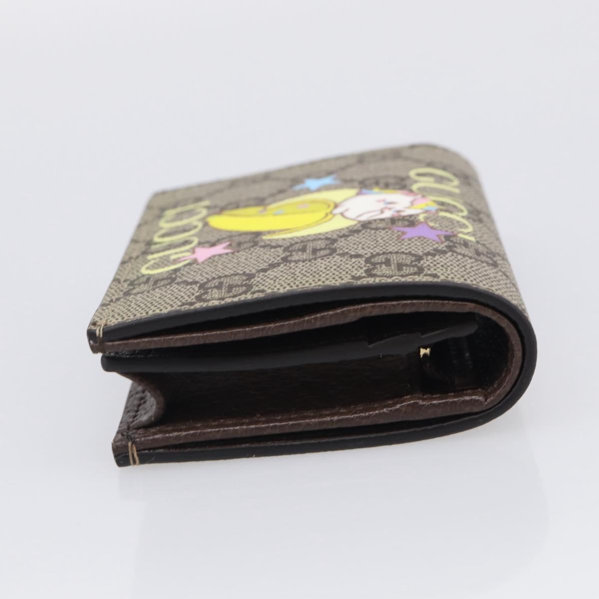 GUCCI GG Supreme Bananya Collaboration Wallet PVC Beige 701009 Auth BA17085M