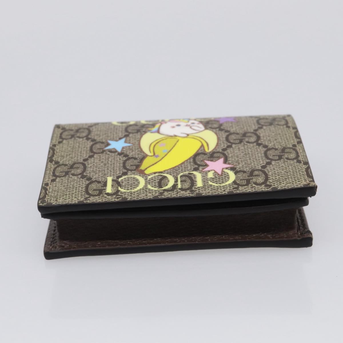 GUCCI GG Supreme Bananya Collaboration Wallet PVC Beige 701009 Auth BA17085M