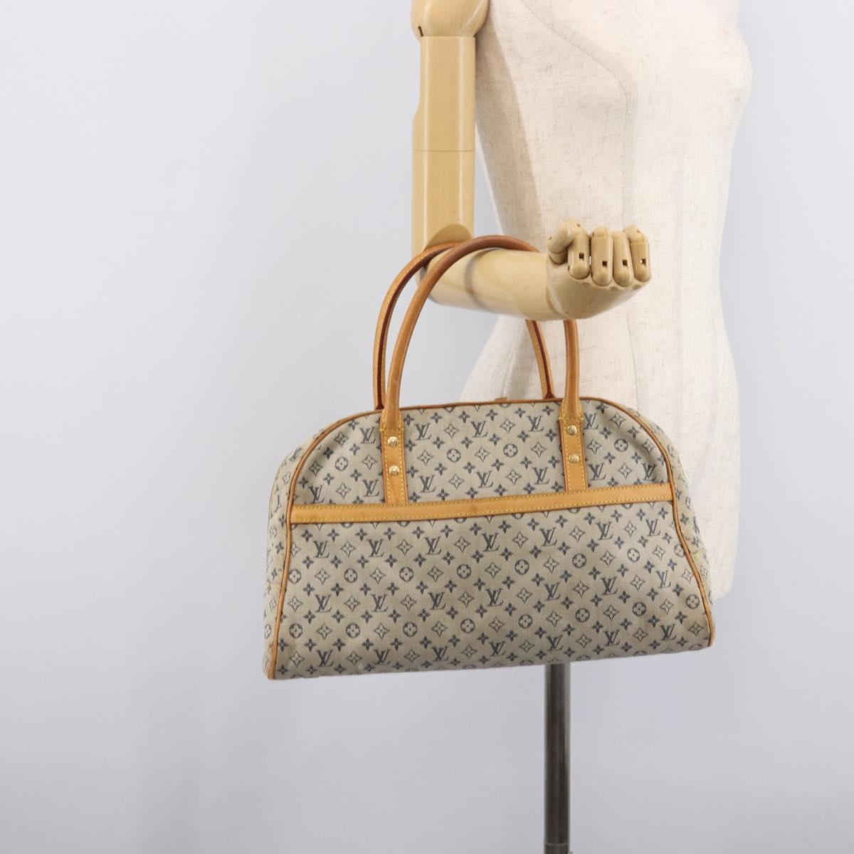 LOUIS VUITTON Monogram Mini Marie Hand Bag Blue M92003 LV Auth BA17092