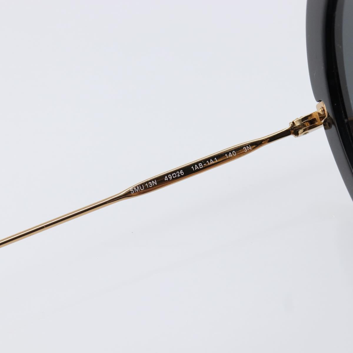 Miu Miu Sunglasses Metal Black Gold Auth BA17096