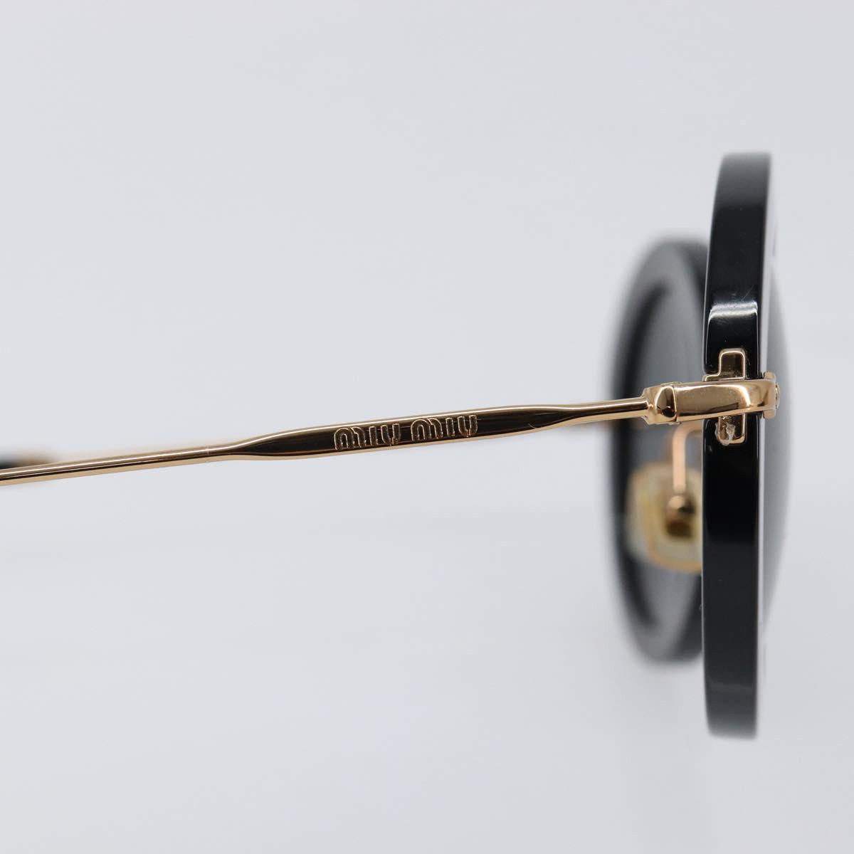 Miu Miu Sunglasses Metal Black Gold Auth BA17096