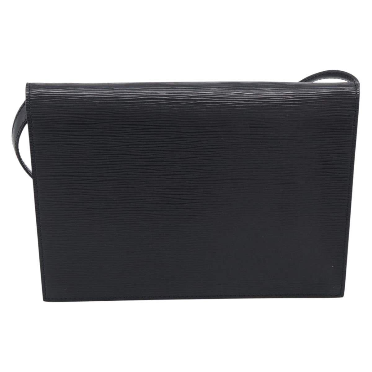 LOUIS VUITTON Epi Hublot Shoulder Bag Black Red M52557 LV Auth BA17099A