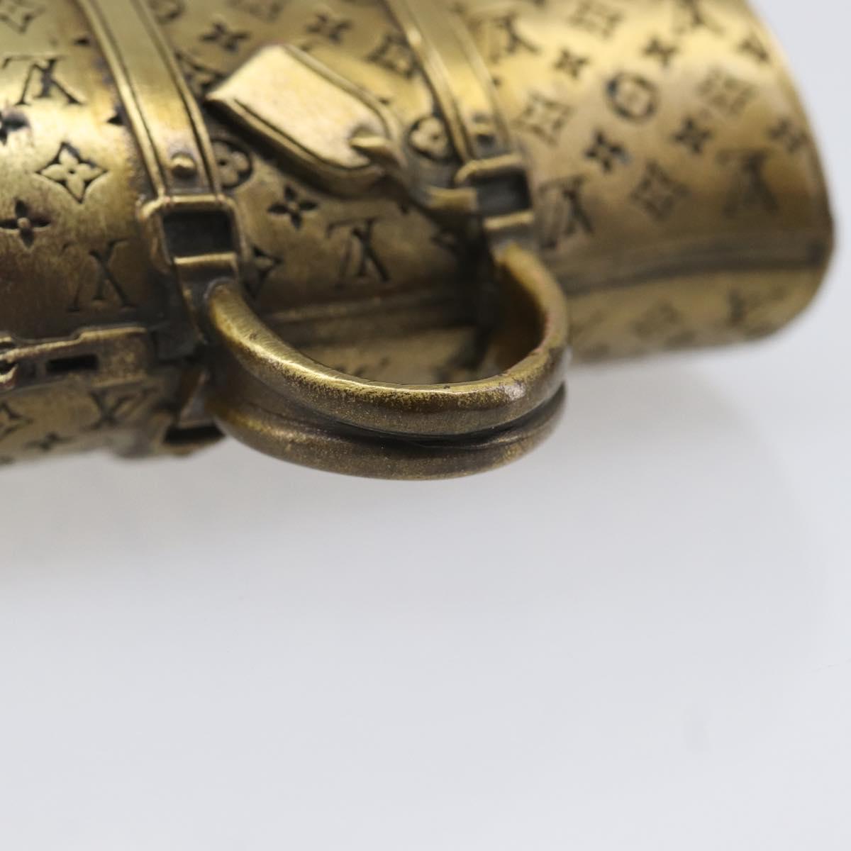 LOUIS VUITTON Keepall Motif Paper Weight Metal Gold Tone LV Auth BA17102