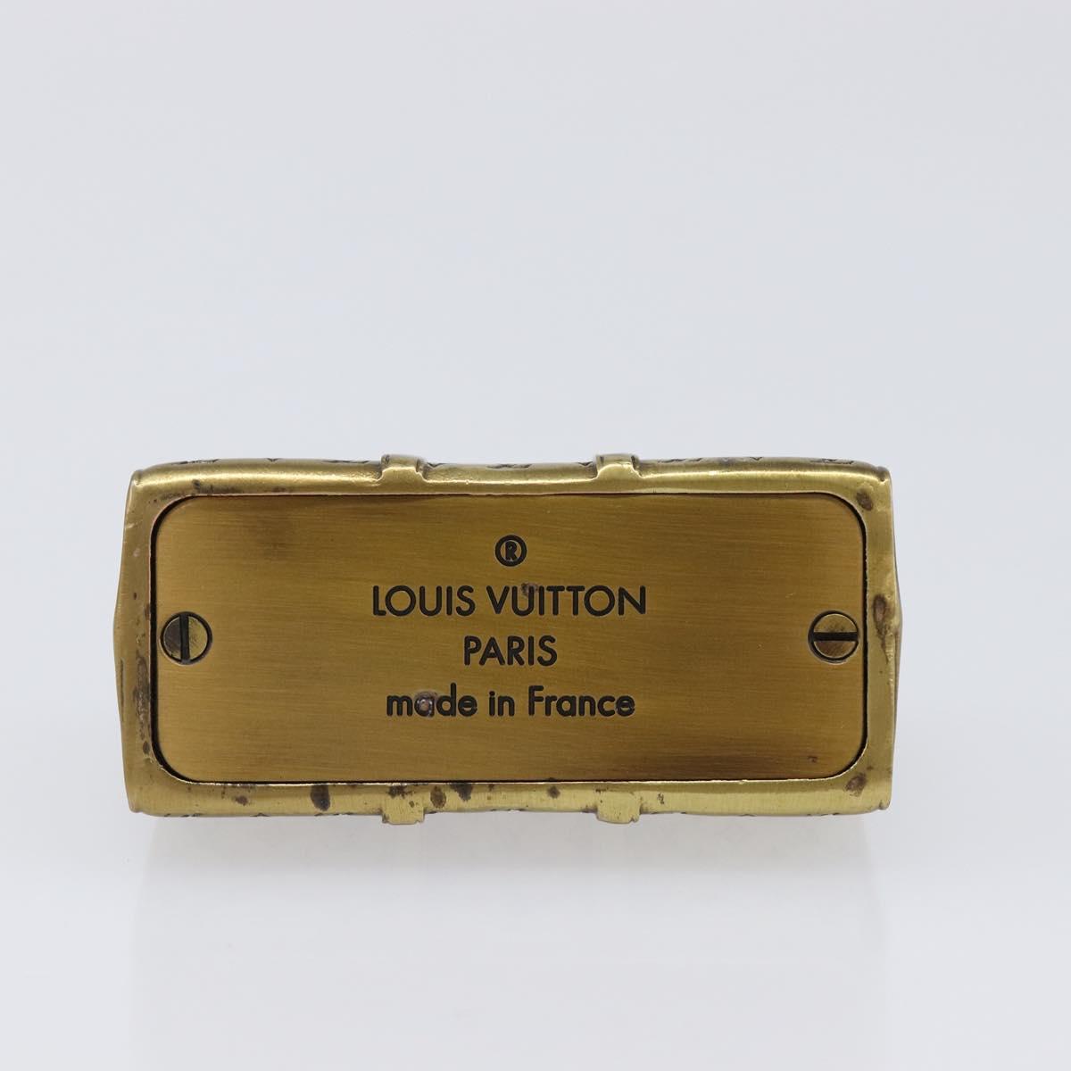 LOUIS VUITTON Keepall Motif Paper Weight Metal Gold Tone LV Auth BA17102