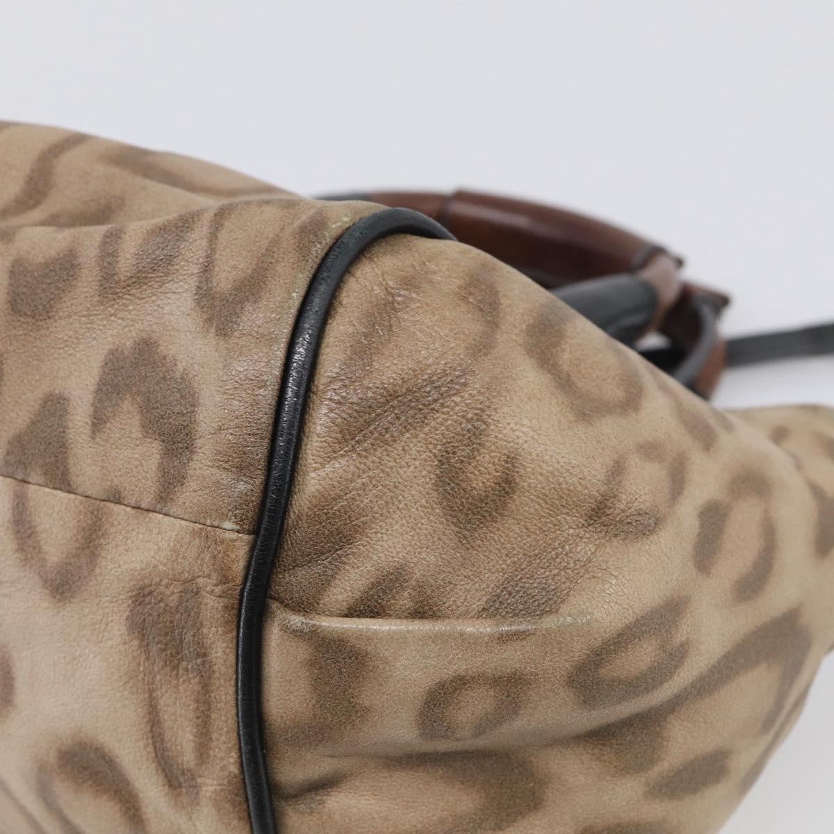 Chloe Etel Hand Bag Leather 2way Beige Gold Auth BA17109