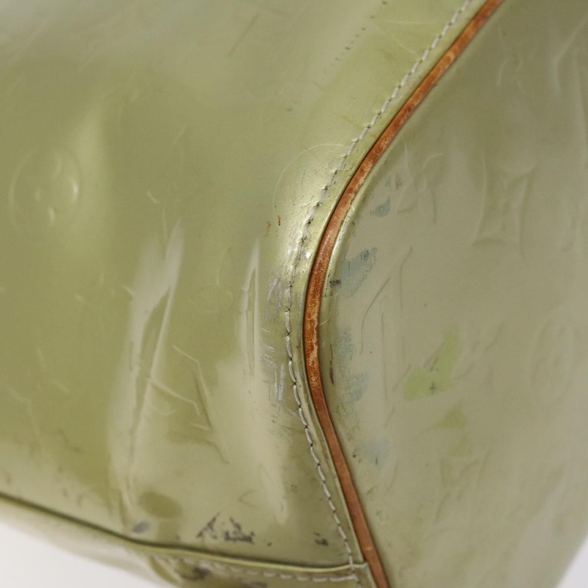 LOUIS VUITTON Monogram Vernis Houston Hand Bag Gris M91053 LV Auth BA1718