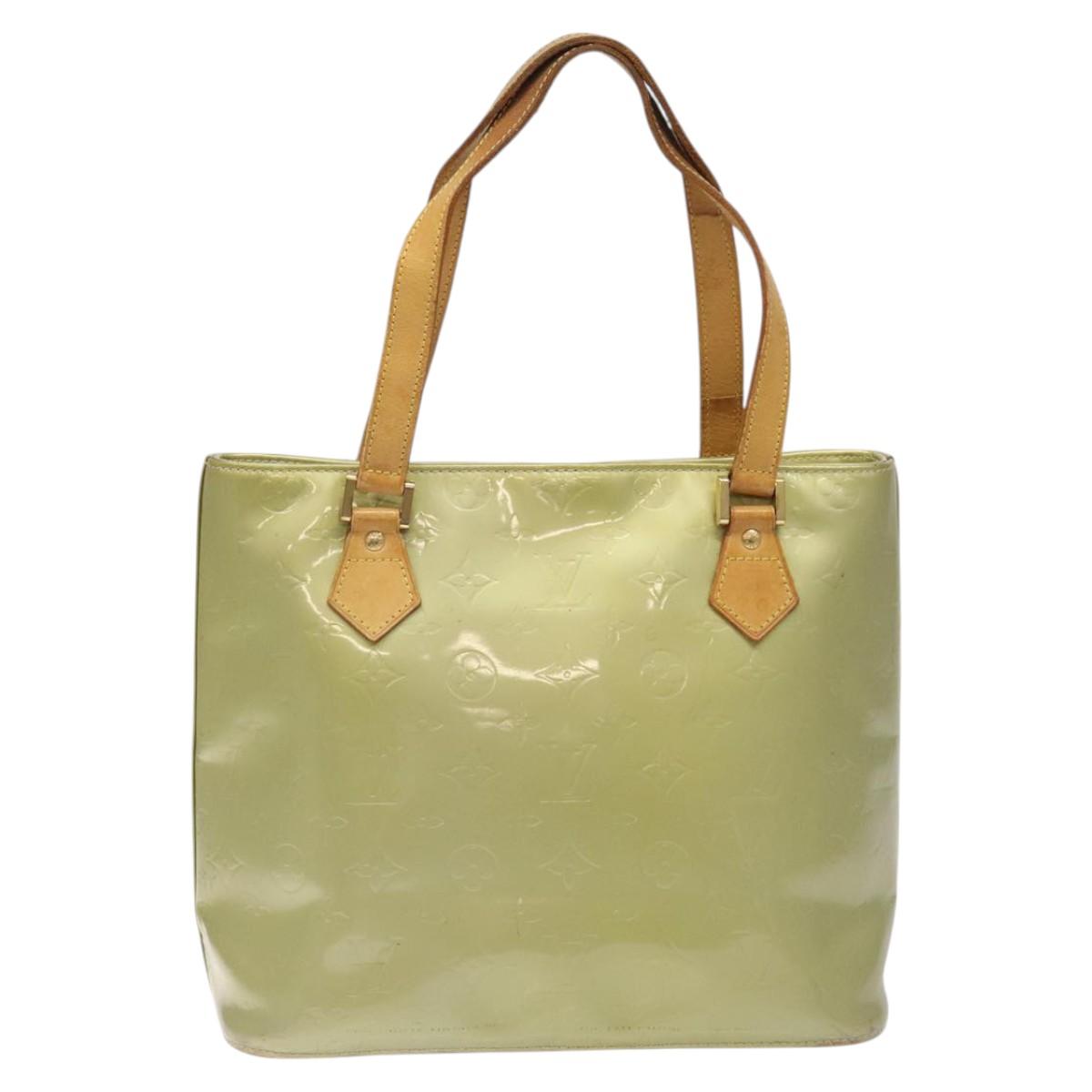 LOUIS VUITTON Monogram Vernis Houston Hand Bag Gris M91053 LV Auth BA1718