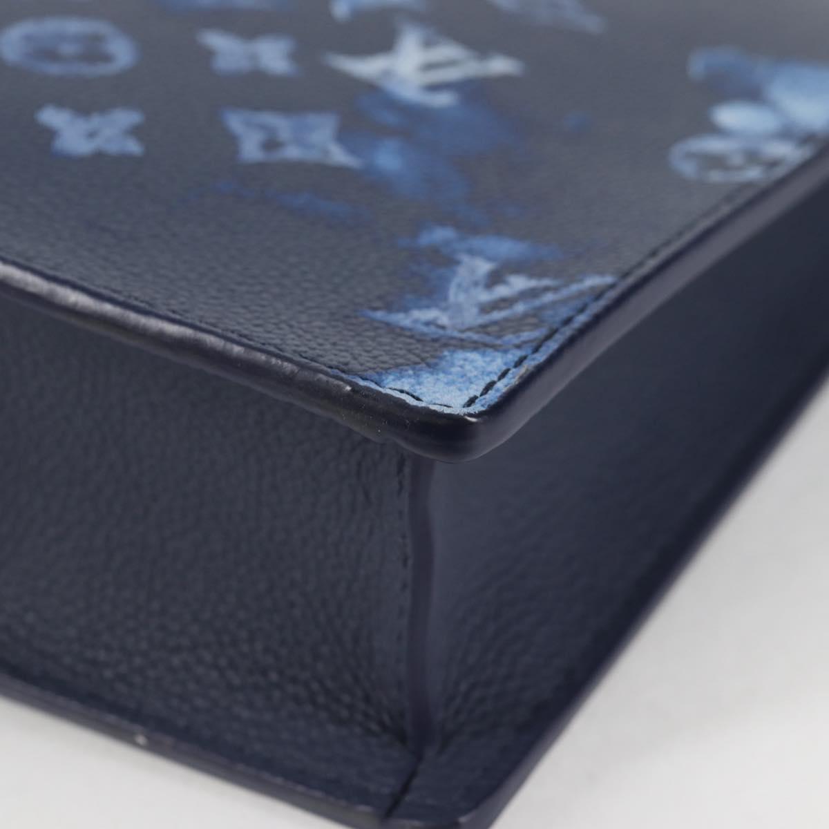 LOUIS VUITTON Monogram Watercolor Sac Plat Messenger Bag M57843 LV Auth BA1721M