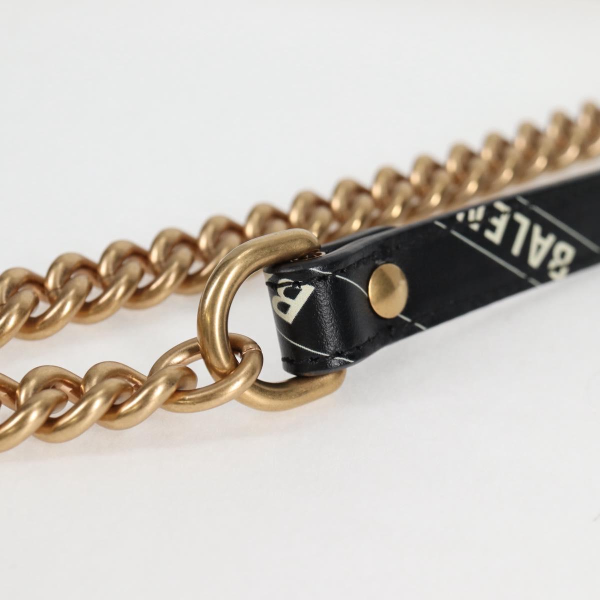 GUCCI Balenciaga Chain The Hacker Project Bag Leather Black 443497 Auth BA1727M