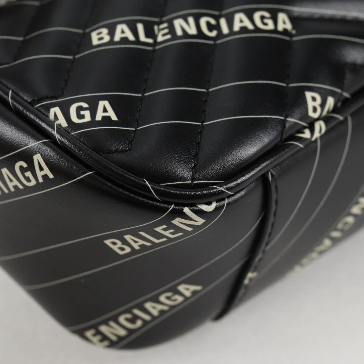 GUCCI Balenciaga Chain The Hacker Project Bag Leather Black 443497 Auth BA1727M