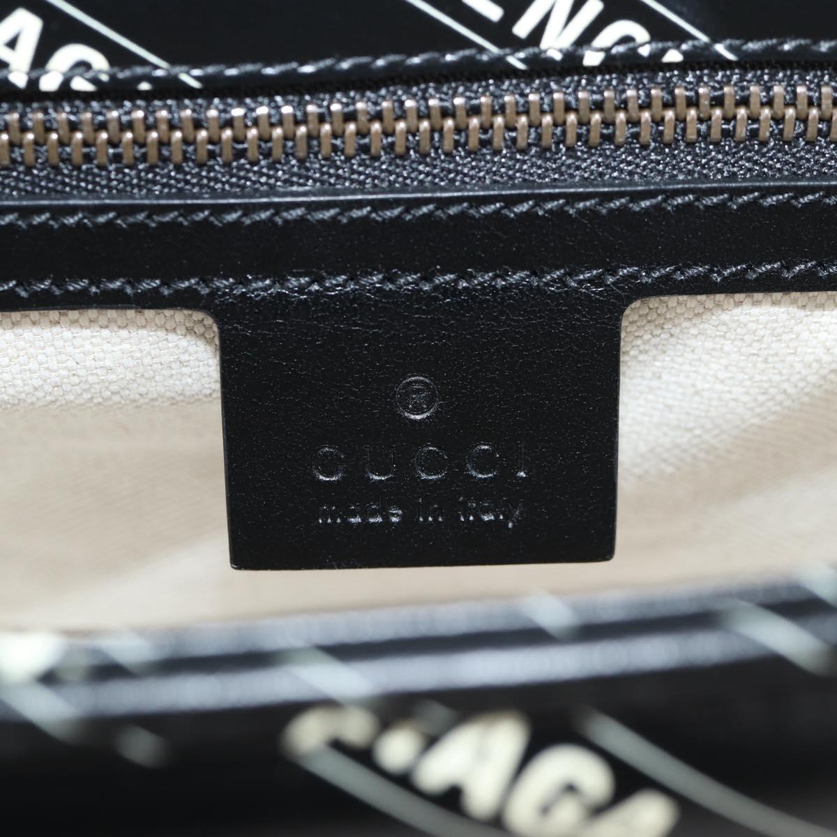 GUCCI Balenciaga Chain The Hacker Project Bag Leather Black 443497 Auth BA1727M