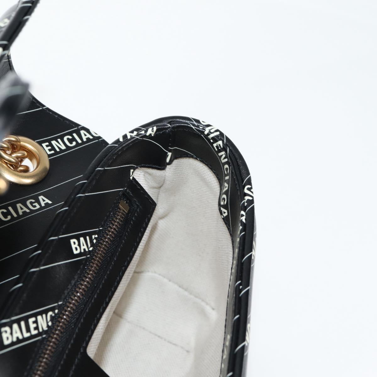 GUCCI Balenciaga Chain The Hacker Project Bag Leather Black 443497 Auth BA1727M