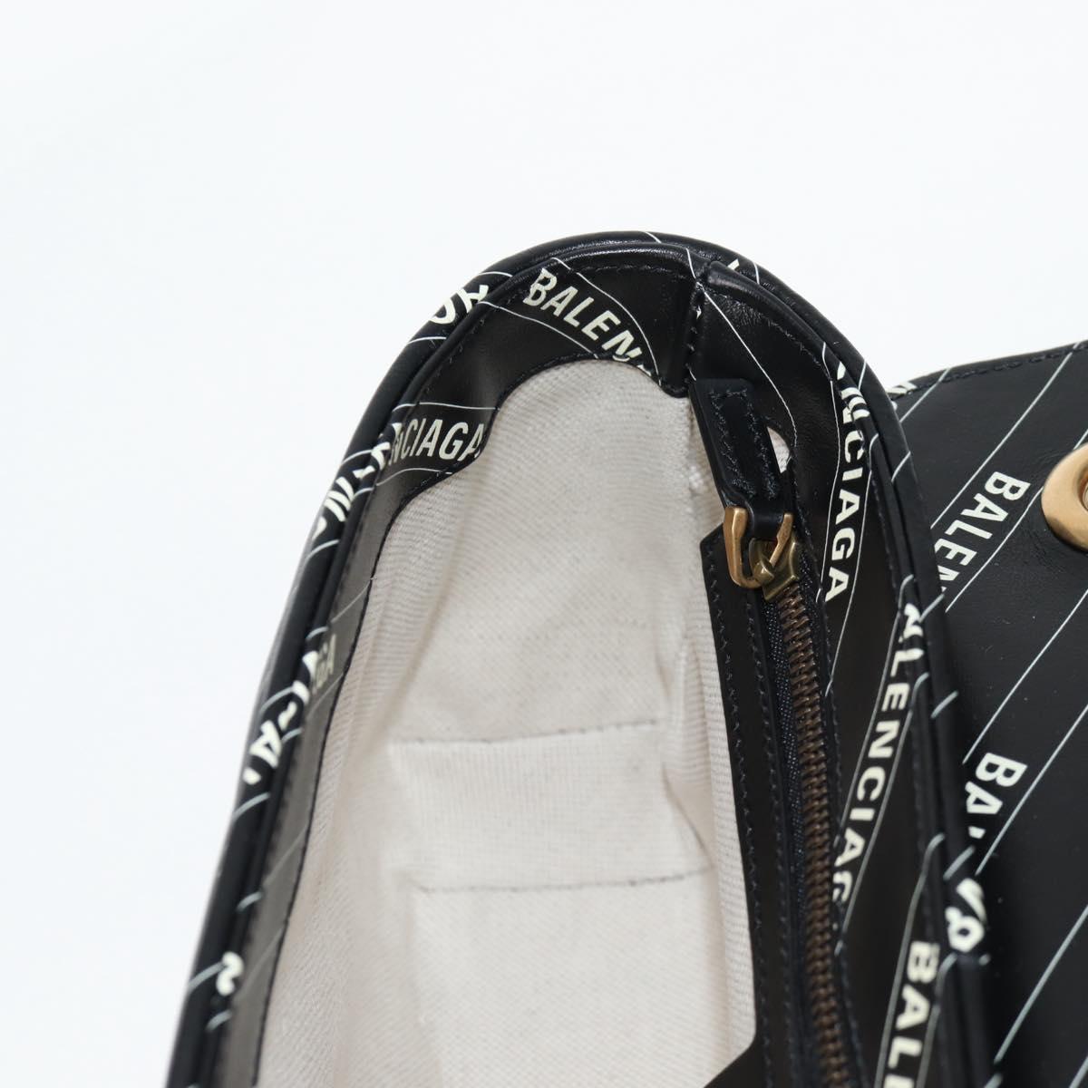 GUCCI Balenciaga Chain The Hacker Project Bag Leather Black 443497 Auth BA1727M