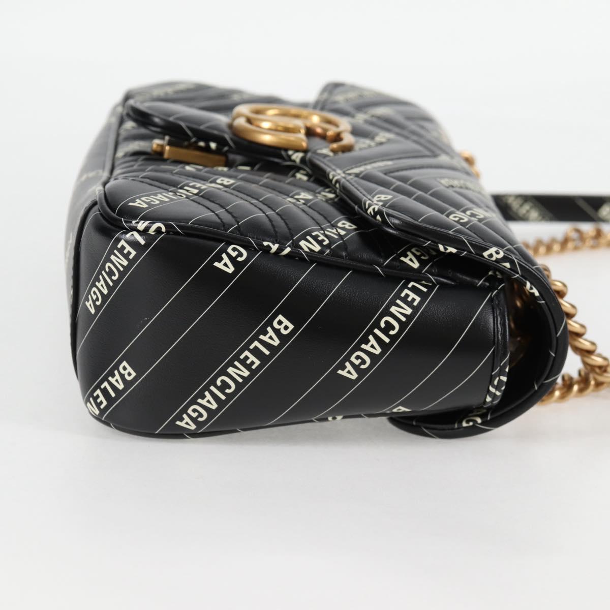 GUCCI Balenciaga Chain The Hacker Project Bag Leather Black 443497 Auth BA1727M