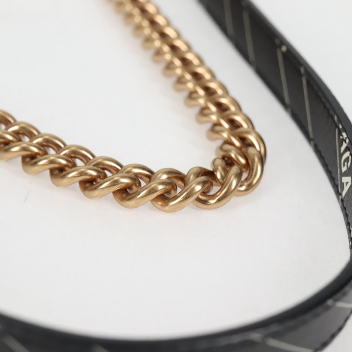 GUCCI Balenciaga Chain The Hacker Project Bag Leather Black 443497 Auth BA1727M