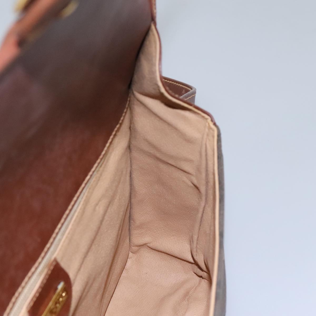GUCCI GG Canvas Shoulder Bag Brown Gold 001 261 0613 Auth BA1734